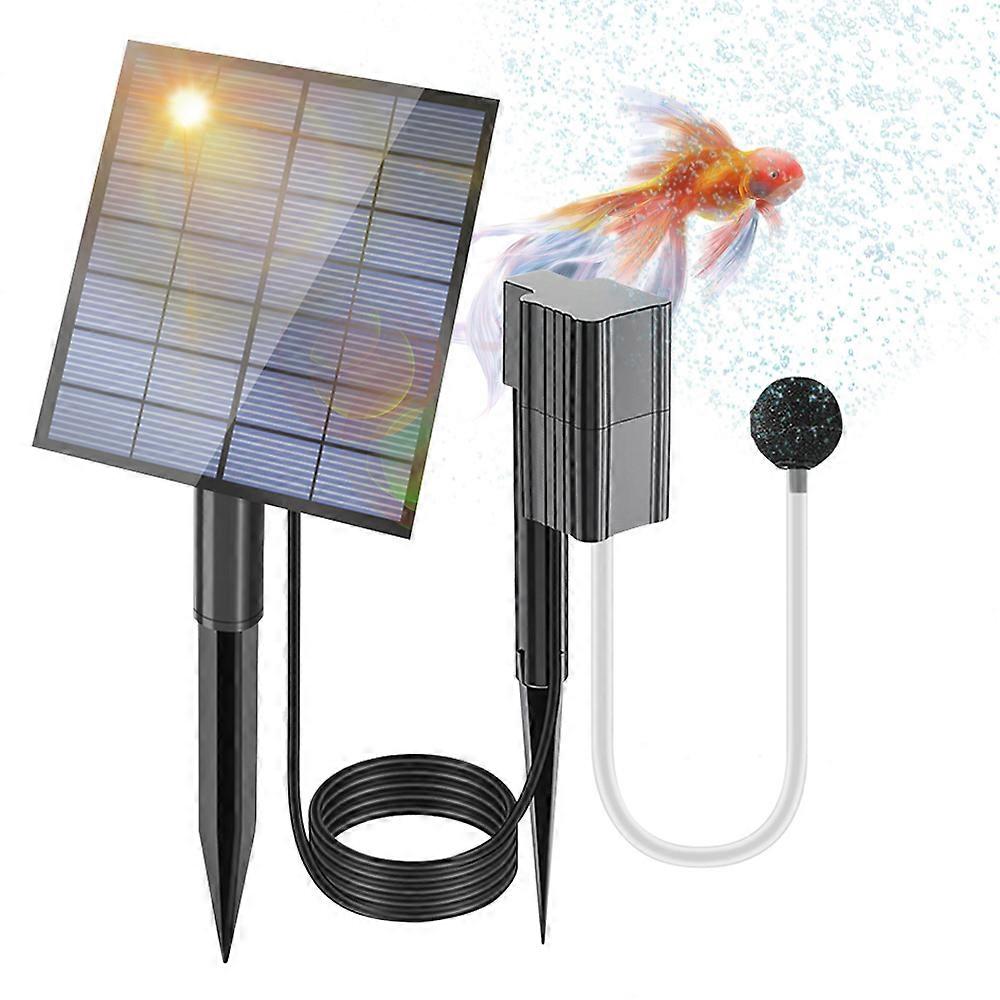 Solar oxygen pump for fish tank and pool oxygenation 2.5W/7V suitable for outdoor garden fish pond hydroponics