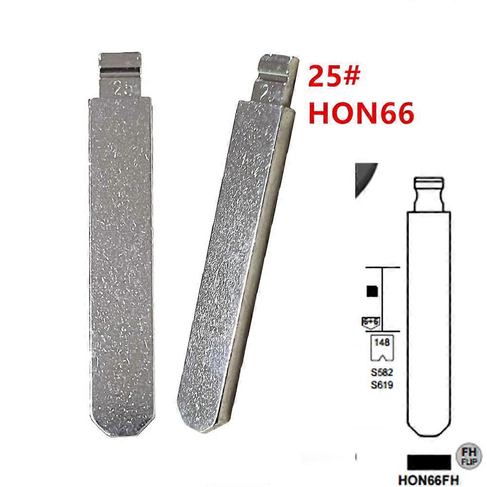 10pcs 25# HON66 Flip Blank Key Blade HON66FH Uncut Car Key Blanks for Accord Fit City New Odyssey for KD Keydiy Remotes