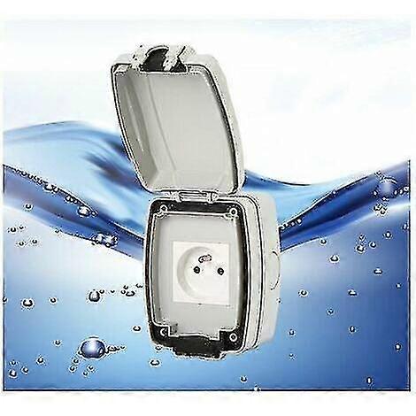 Ip66 Waterproof Outdoor Socket, Dustproof Wall Socket, Indoor And Outdoor Garden Wall Power Socket (single Socket)