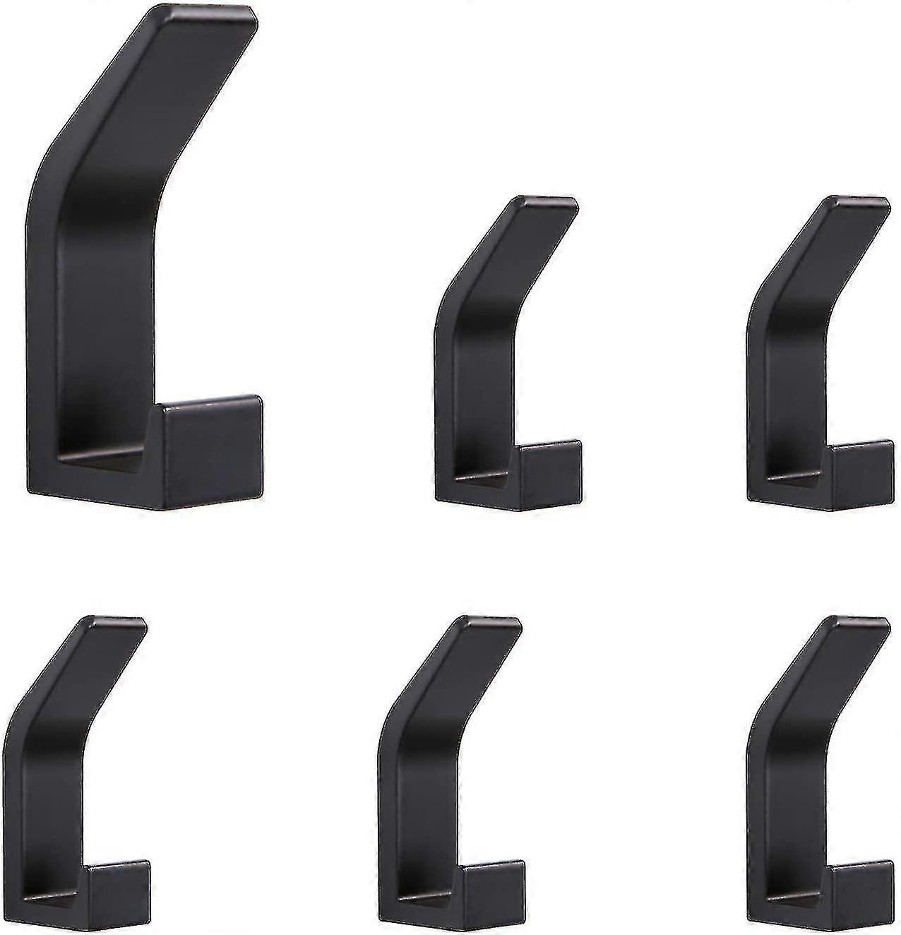6pcs Towel Rack No Drilling Towel Hooks Wall Mount Self Adhesive Hooks