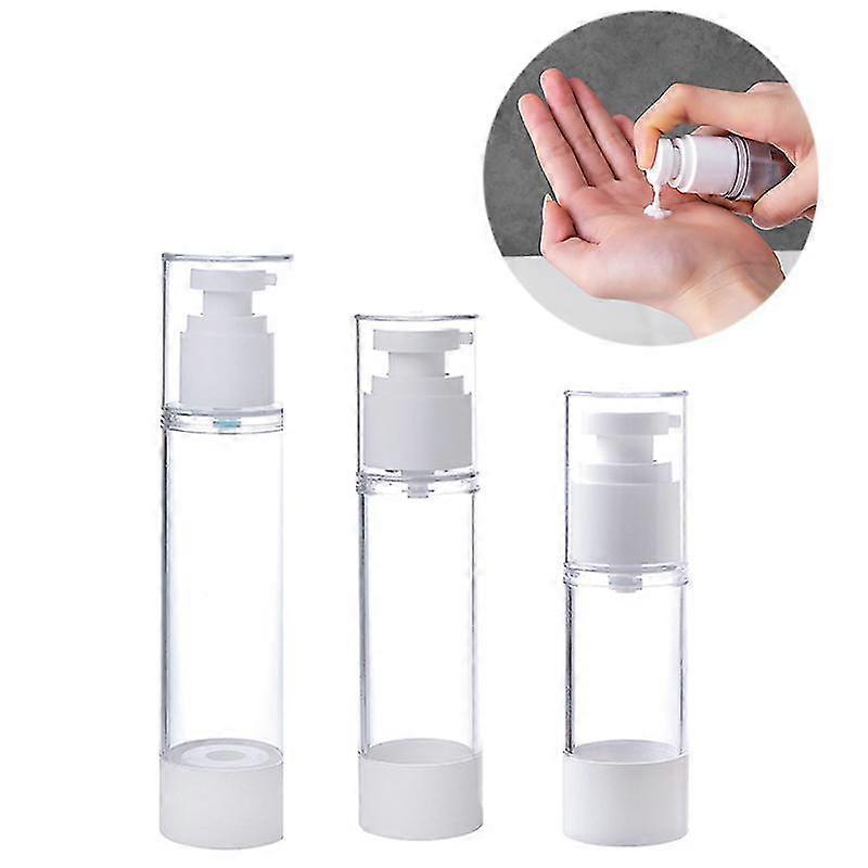 5pcs Vacuum Pump Bottles 30/50/100ml Travel Portable Dispenser Empty Cosmetic Bottles Refillable Bottle