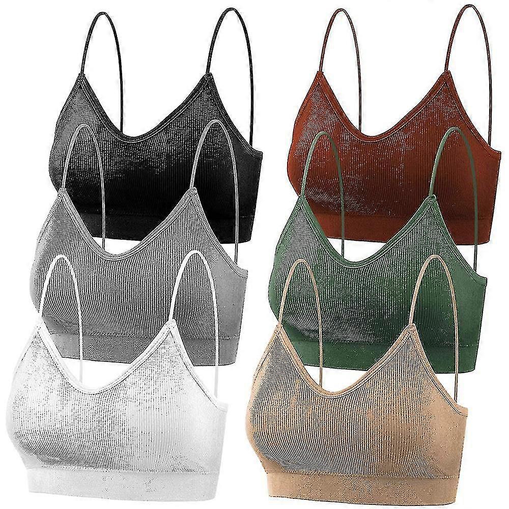 6pcs Bralettes acolchados para mujeres