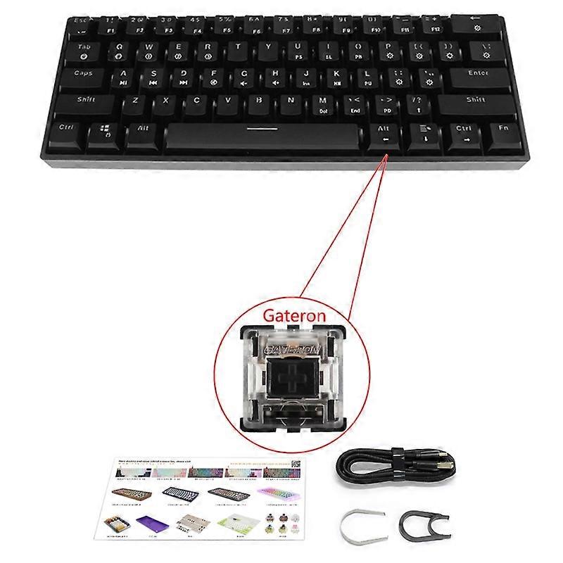 Gateron Optical Axis Mechanical Keyboard for Creative 61-key RGB Waterproof USB