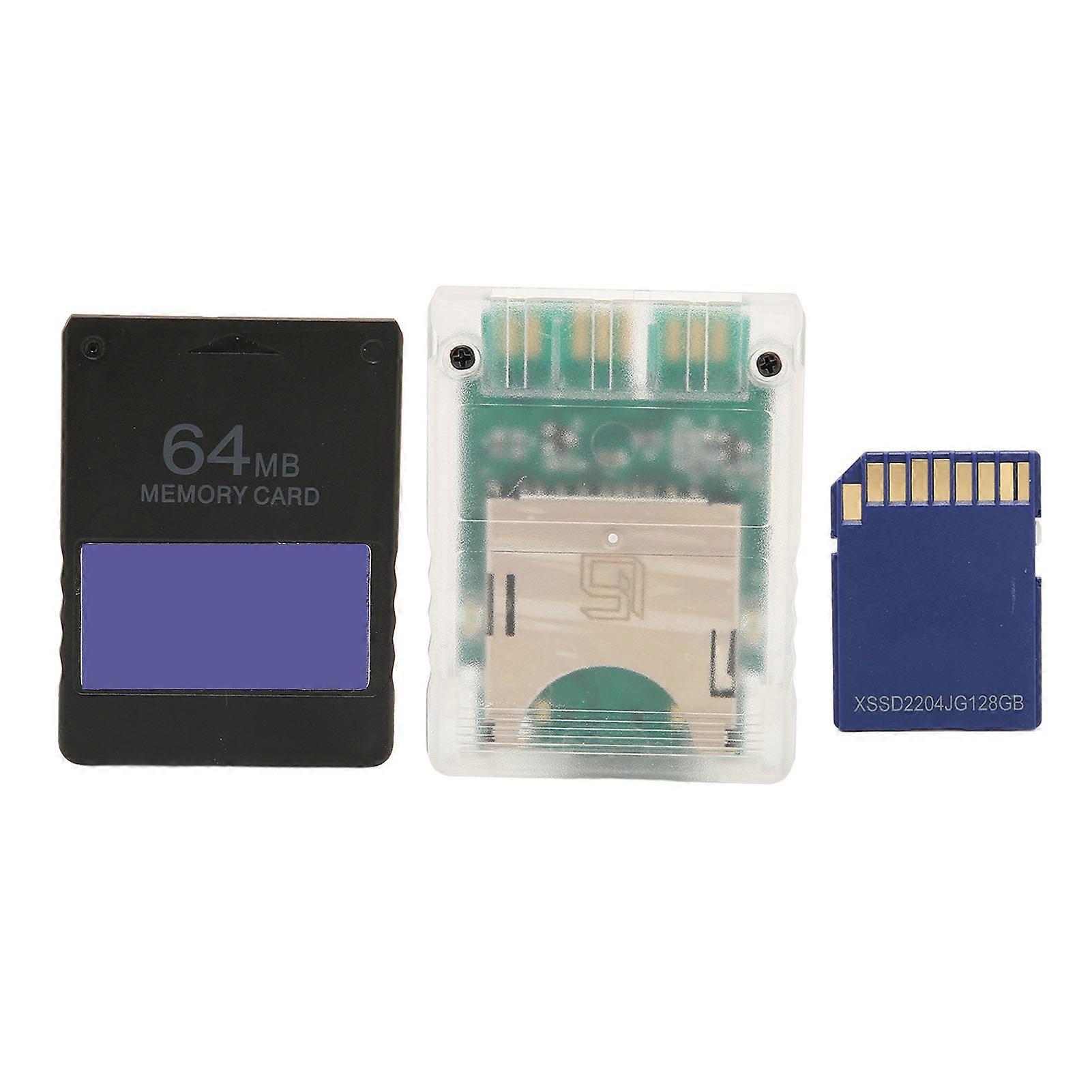 PS2 Universal Storage Card Adapter with 128G Memory 64MB FMCBV1.966 Card Kit