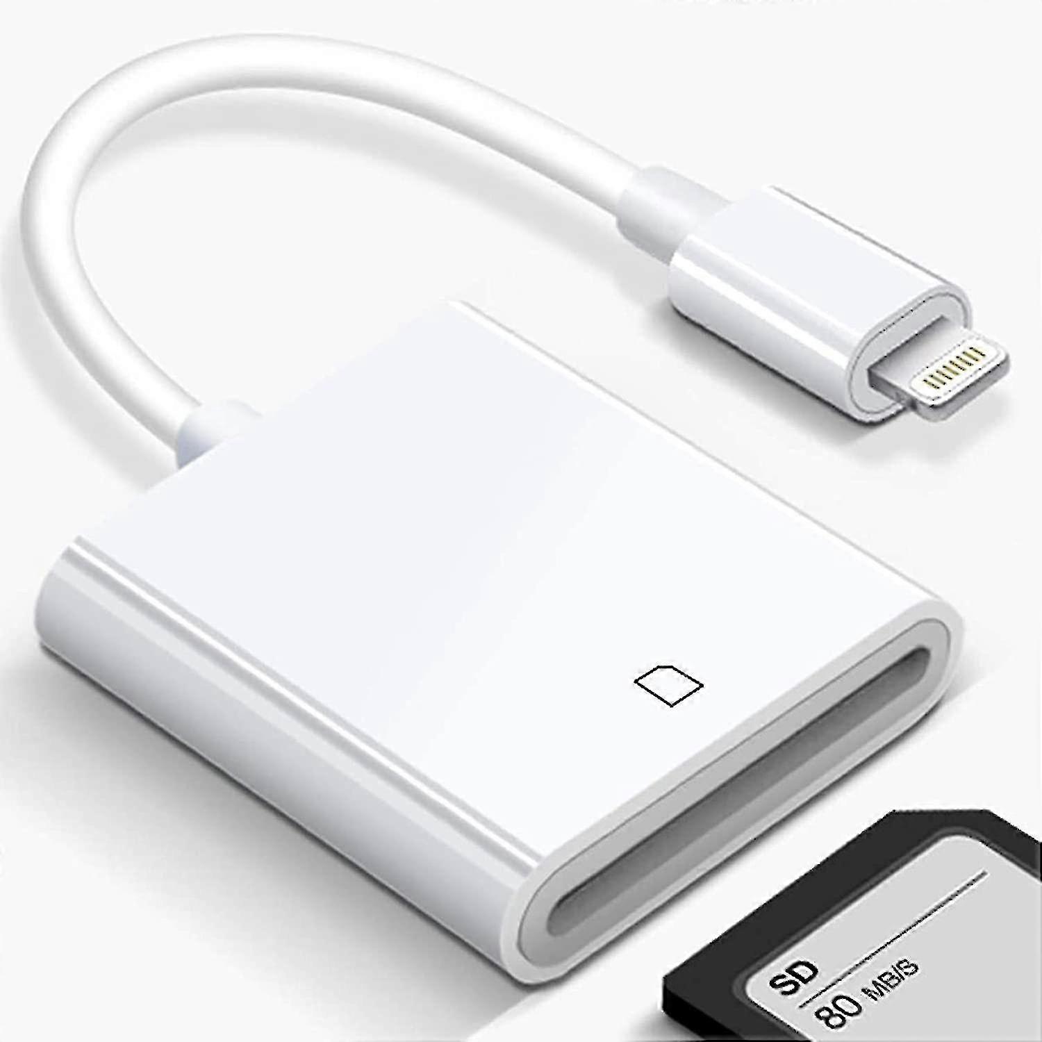Pt Lightning To Sd Card Camera Reader For Iphone Ipad, Sd Card Reader Memory Card Reader Trail Camera Viewer Sd Card Adapter For Iphone 1211xsxrx
