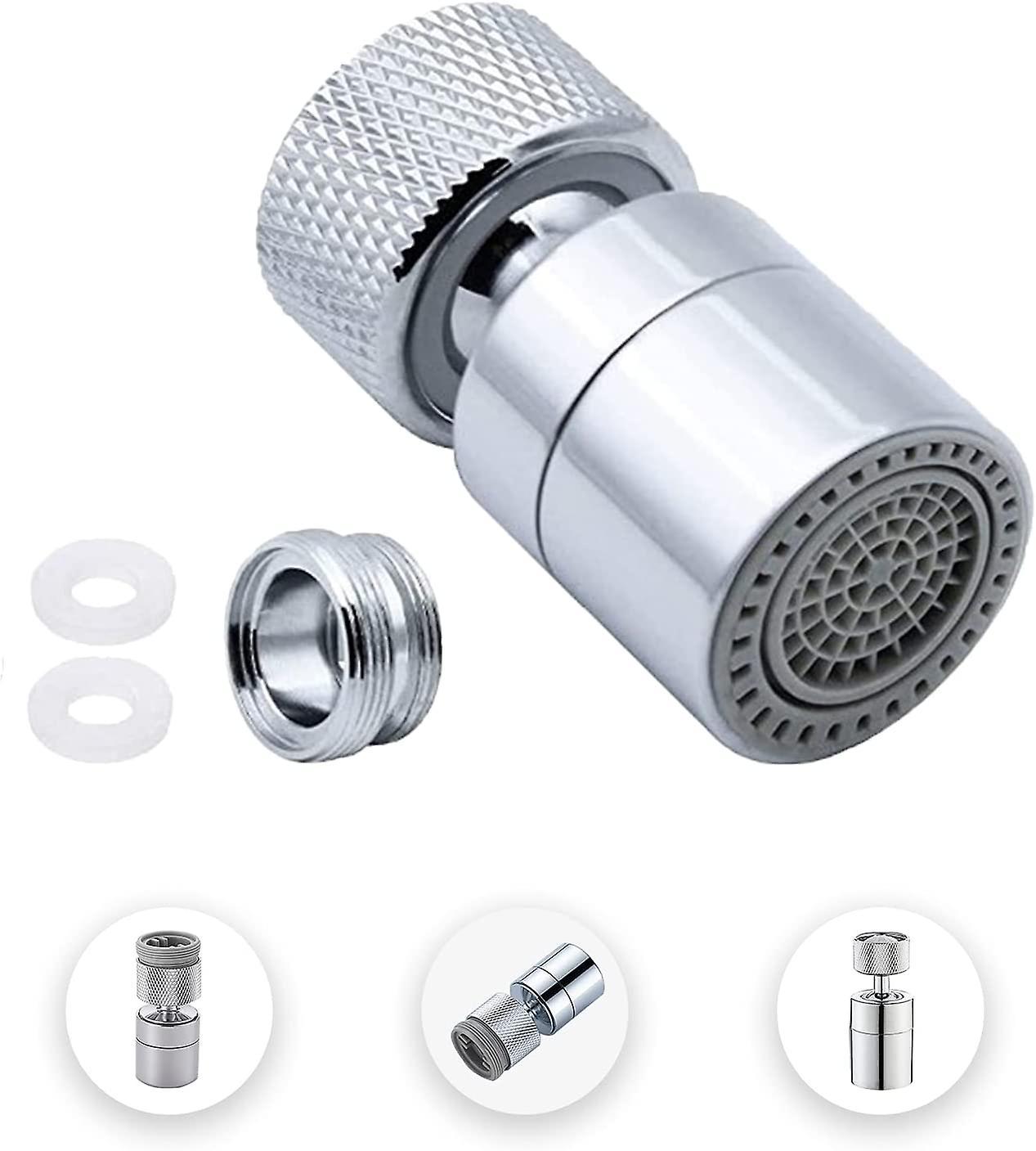 2-Modus einstellbarer Messing-Küchenhahn-Schäumfilter mit Düsenadapter, geeignet für Wasserhahn mit M22-Außengewindedüse oder M24-Innengewinde