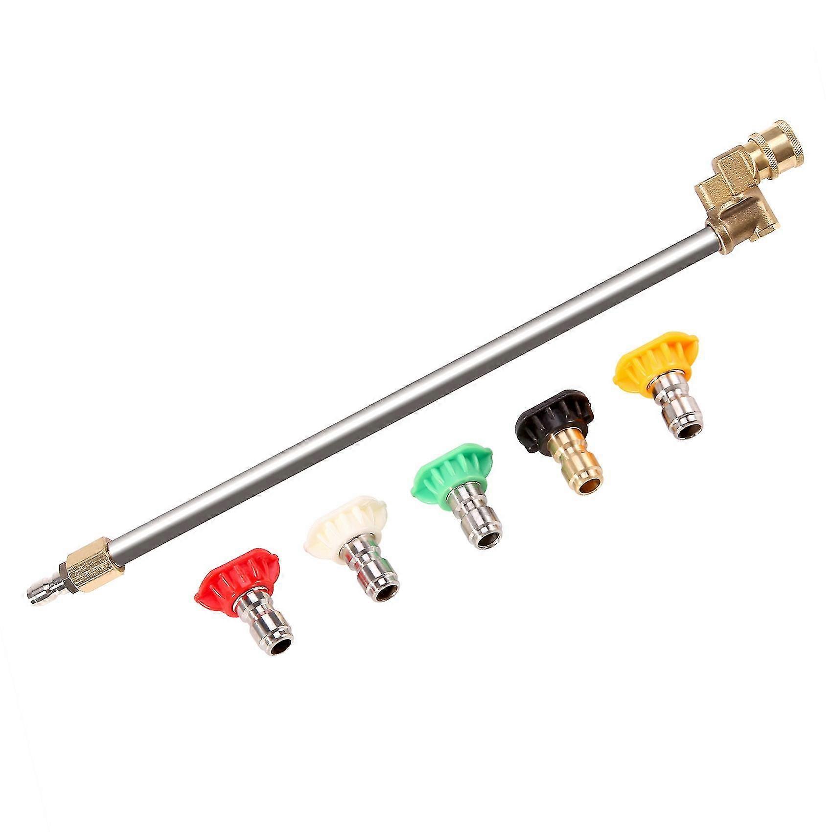 Pressure Washer Wand With Adjustable Angle Nozzle, 16 In Ch Spray Lance 180 Degree With 5 Angles Qu