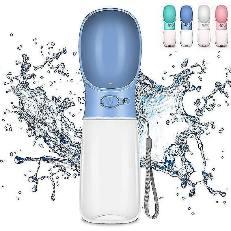 Bottle Of Water For Dog 550Ml. Leak Proof Portable Dog Water Bottle Bpa Free. Portable Travel Water Bottle Water Dispenser With Button Lock For Dog Pu