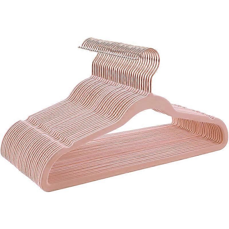 Set di 10 appendini per abiti in velluto resistente per impieghi gravosi con barra di fissaggio, salvaspazio e robusto