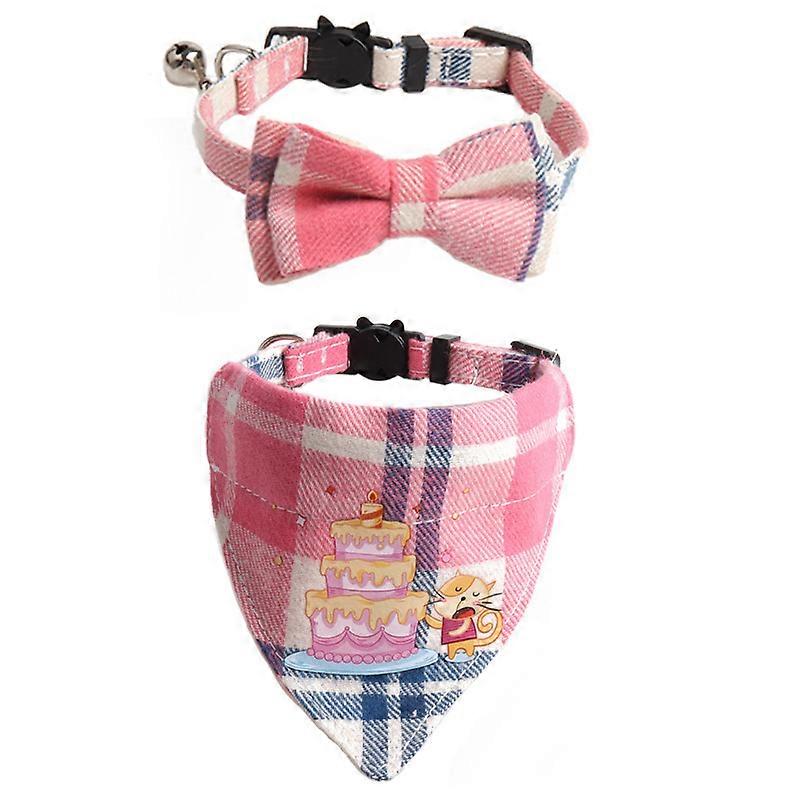 Stylish Pet Collar Birthday Theme for Cats Adjustable Size Lightweight Nylon Material Colorful Design