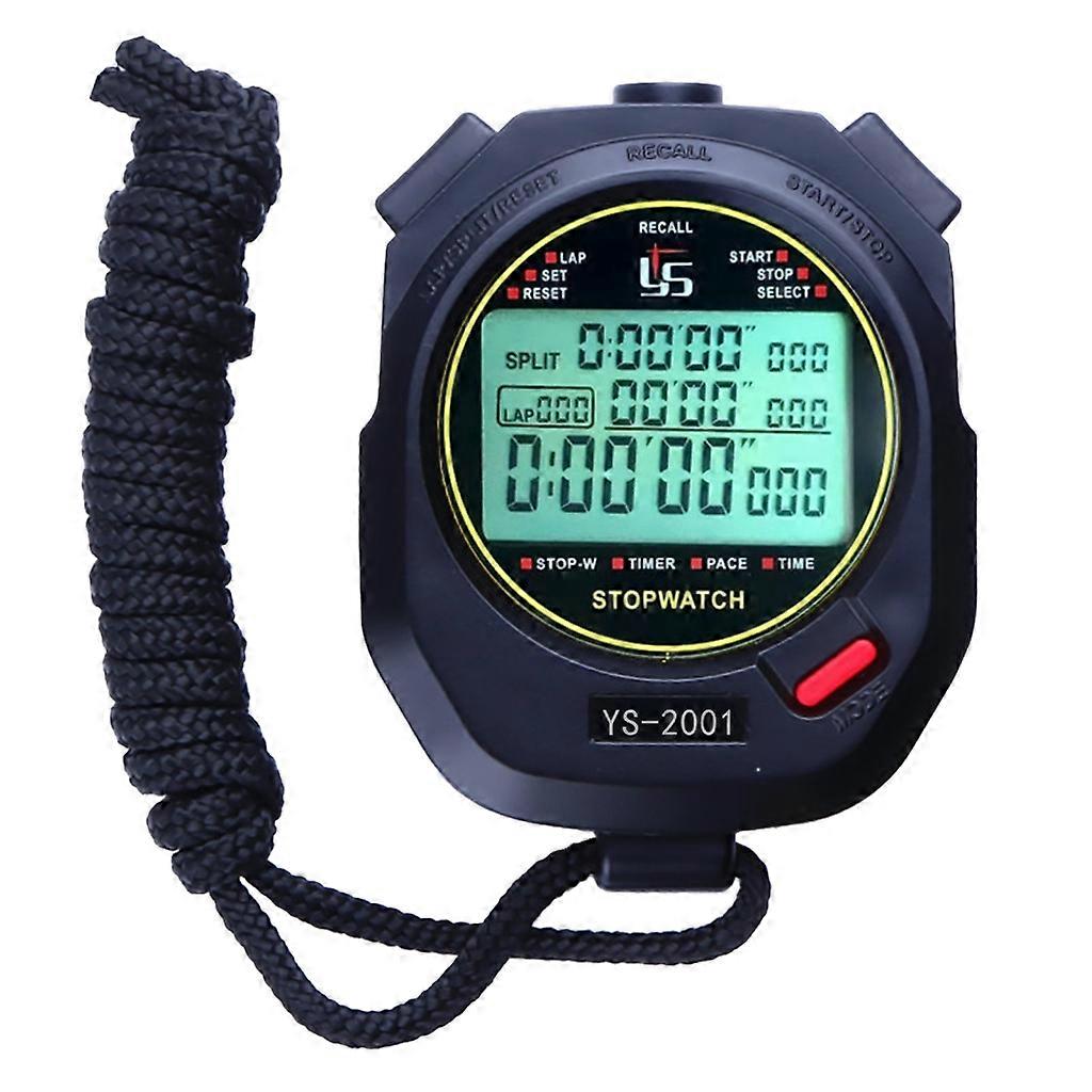 Stopwatch Sport Timer Lap Split Stopwatch with Clock Calendar Alarm, Shockproof