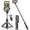 Handheld Tripod with Detachable Wireless Remote and Mini Tripod Stand Selfie Stick for GOPRO iPhone XR/iPhone