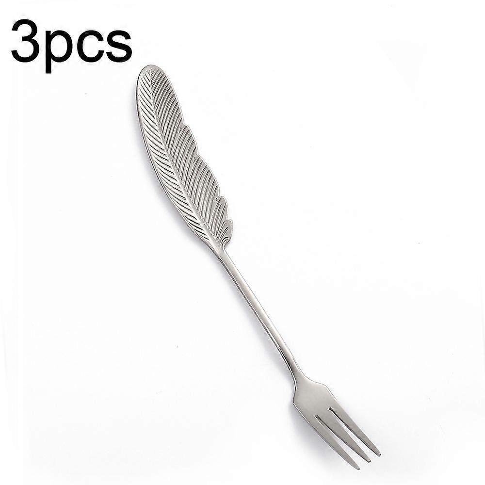 Stainless Ste Tableware ,Style: 3pcs Fork-True Color