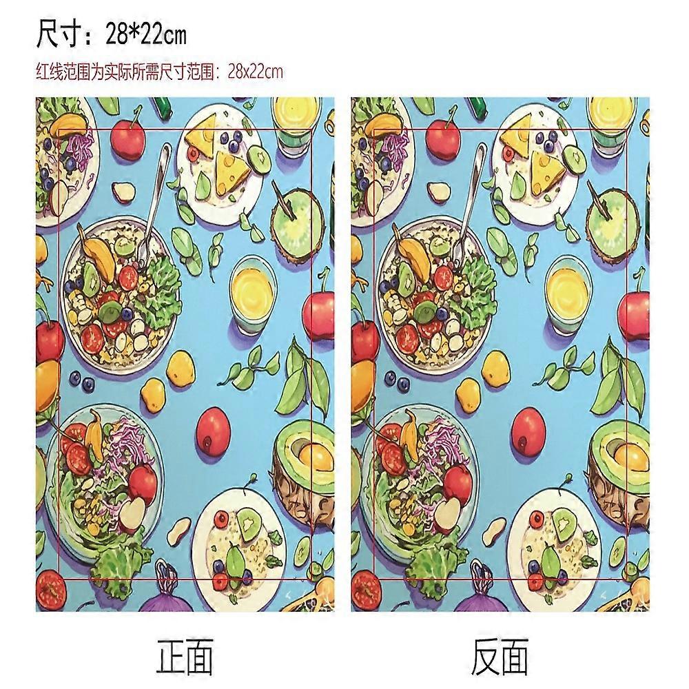 Cloth Book Cover Notebook Wraps Rectangle Food 280x220mm