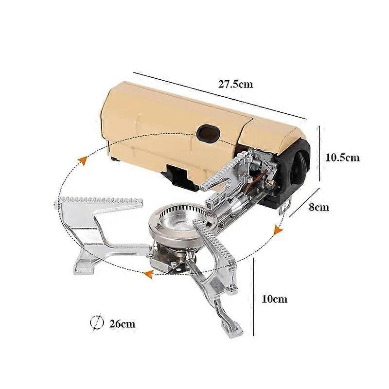 Camping Gas Stove 2600W Portable Folding Stove Outdoor Hiking BBQ Travel Cooking Grill Cooker Cassette Gas Burner Heating System Portable Cooking Sto