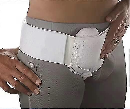 Cintura per ernia inguinale regolabile da uomo Traliccio di supporto per ernia inguinale sinistra o destra con cuscinetto di compressione rimovibil...