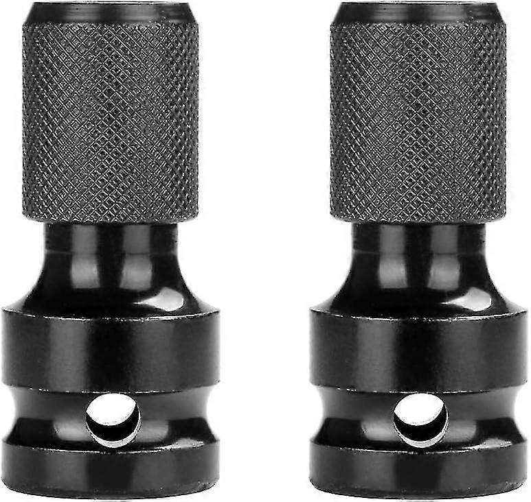 2 Pieces Socket Adapters 1/2" Square To 1/4" Hex Impact Driver Bit Quick Release Chuck Converter For Impact Ratchet Wrench And Bit Holder Socket