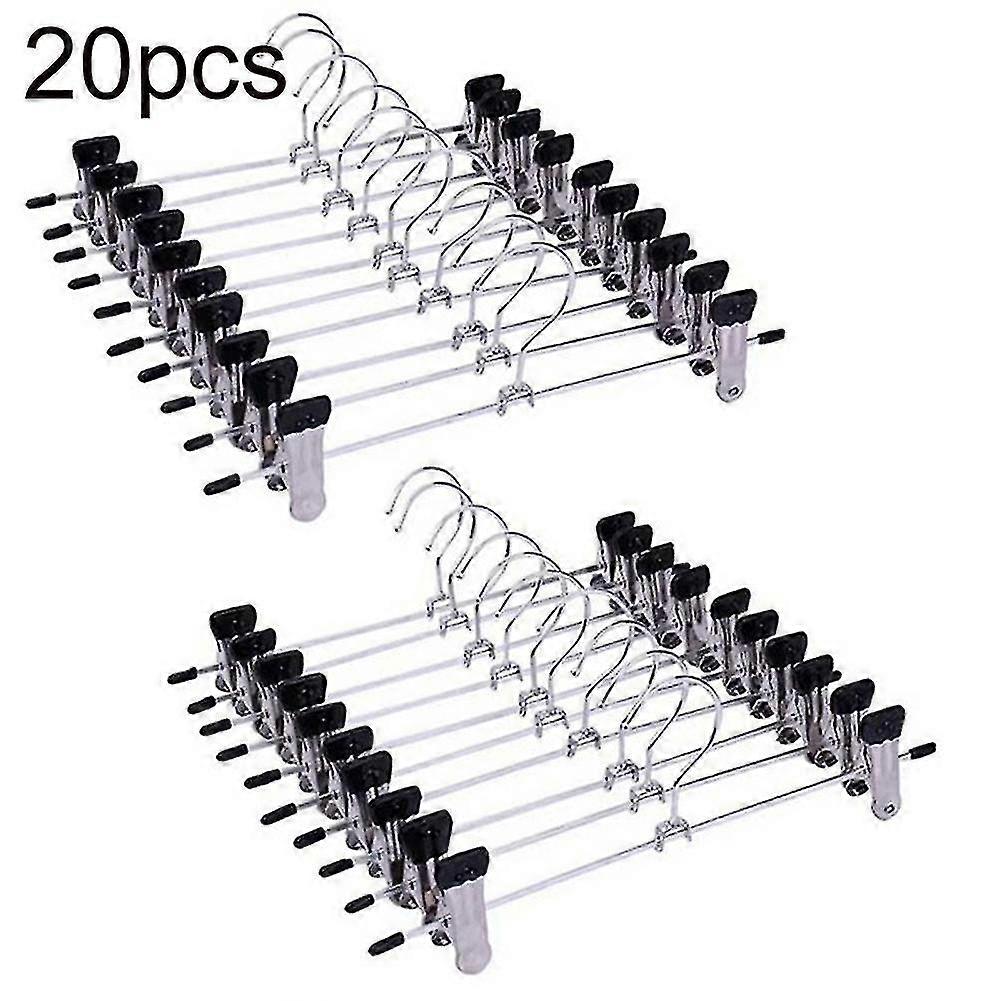 10/20st Halkfri justerbar ståhängare Byxor Kjol Kläder Rotatable Clips