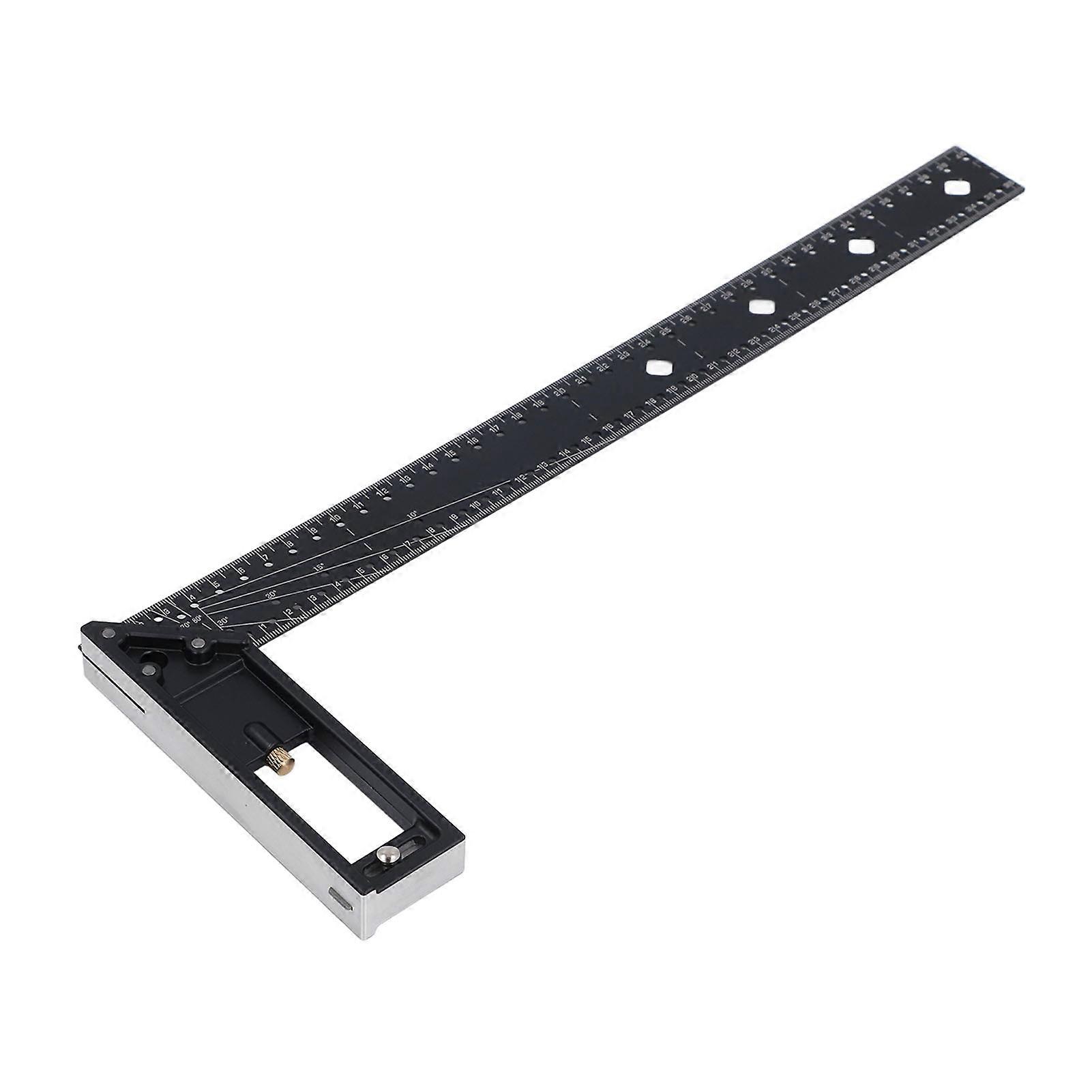 40cm 16in Multi Angle Measuring and Marking Ruler with 45 90 Degree Combination Framing Square for Professional Woodworking