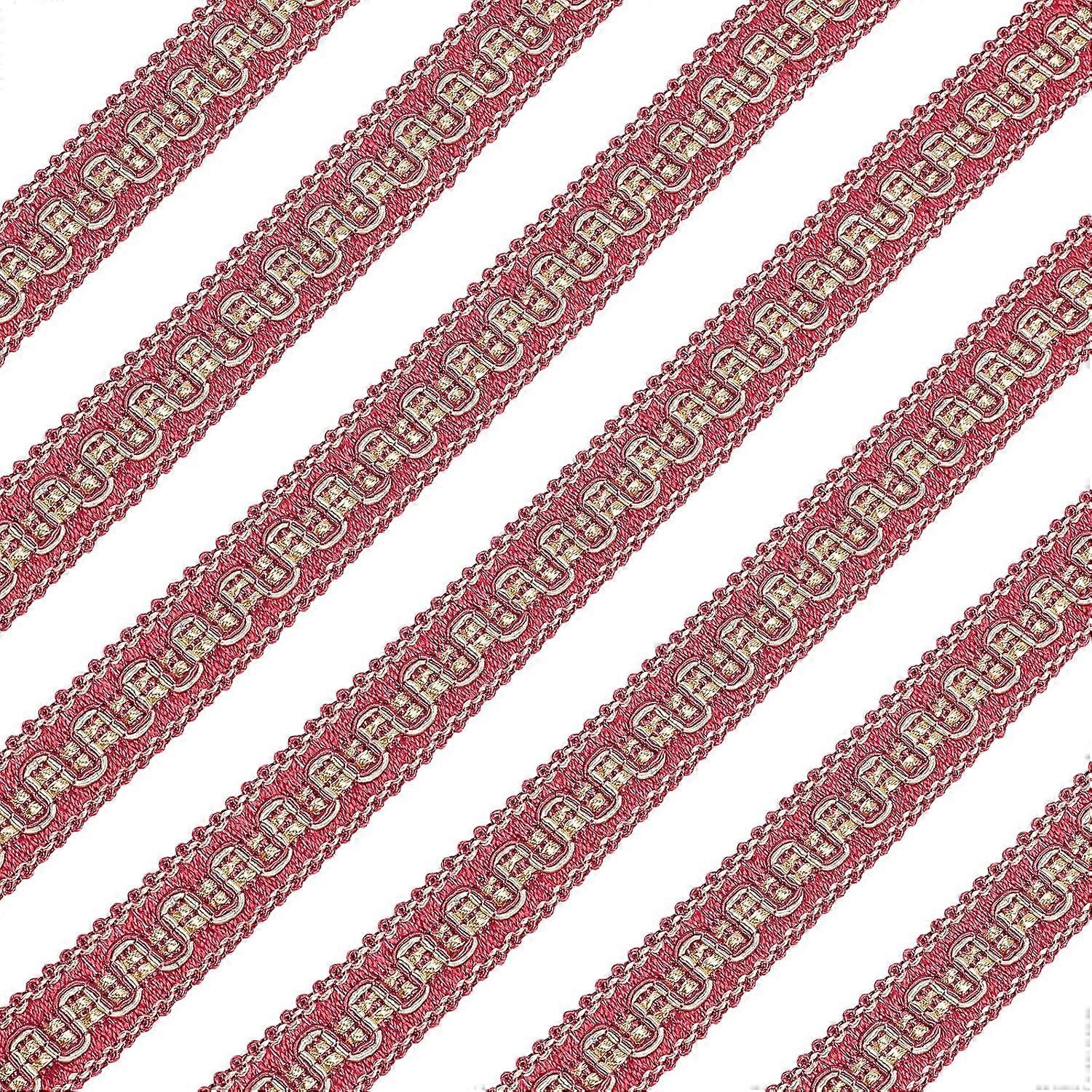 Metallic Polyester Ribbon Curtain Garment Accessory Brown 7/8 inch(21mm) about 12.58 Yards(11.5m)/Card