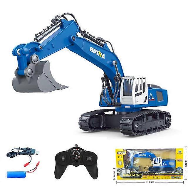 HUINA 1:16 RC Truck RC Excavator Toy for Boy Caterpillar Alloy Tractor Model Engineering Car 2.4G Radio Controlled Car 9 Channel