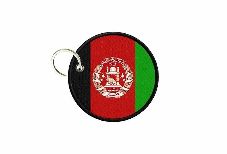 Keychain keys afghan flag afghan print round