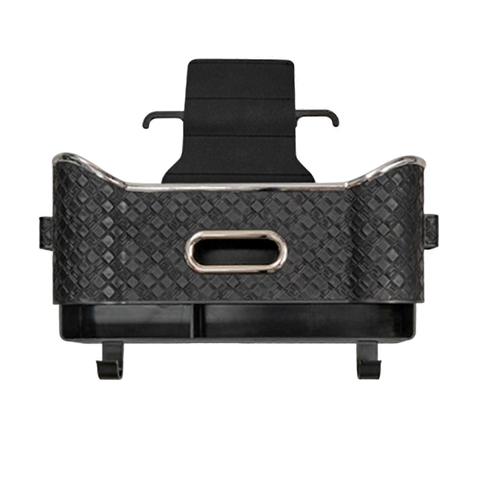 Car Seat Back Storage Box with Hooks Large Capacity Easy Access Car Seat Tissue Box Vehicle Back Seat Organizer with Cup Holder