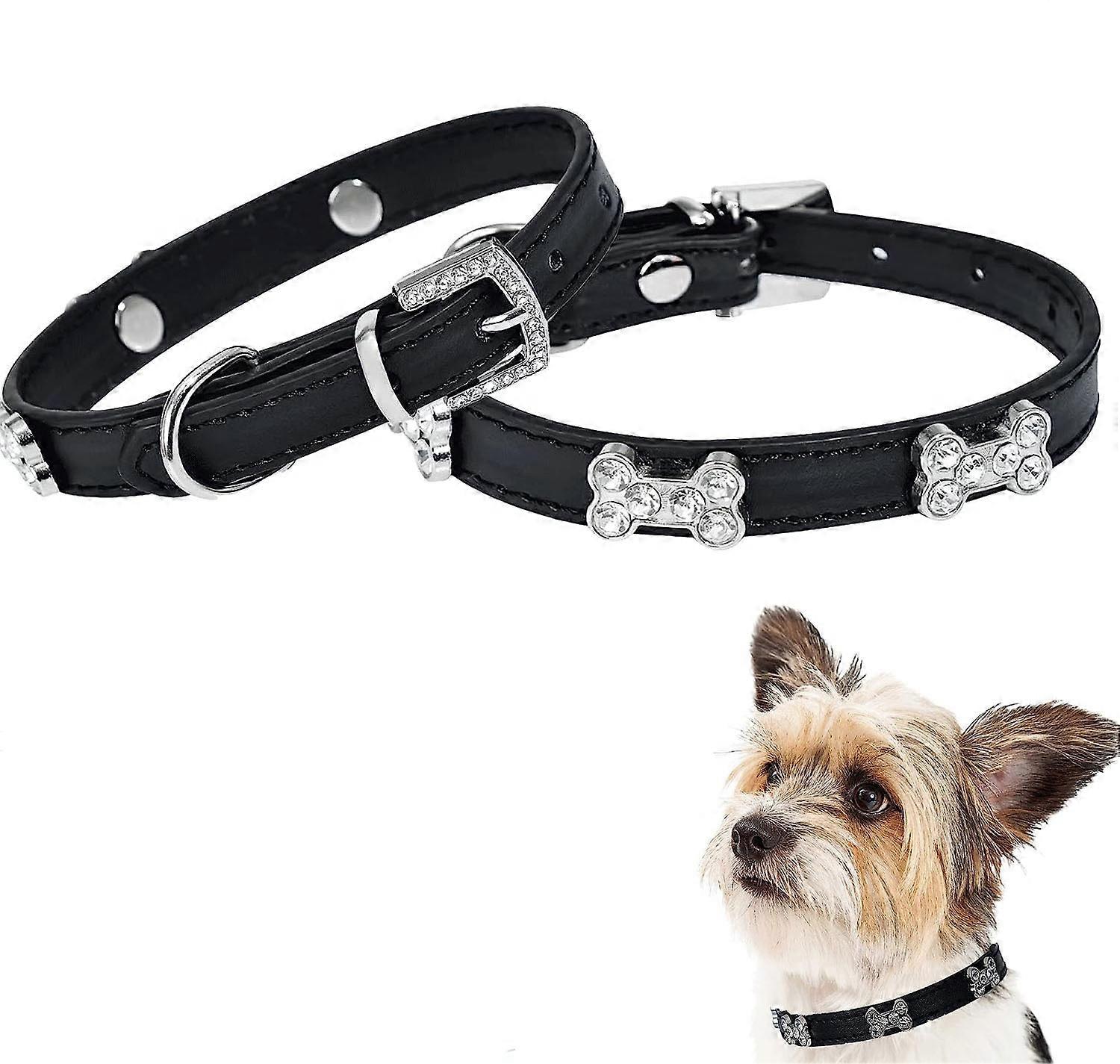 Dog Collar for Dogs Lightweight PU Leather Dog Collar