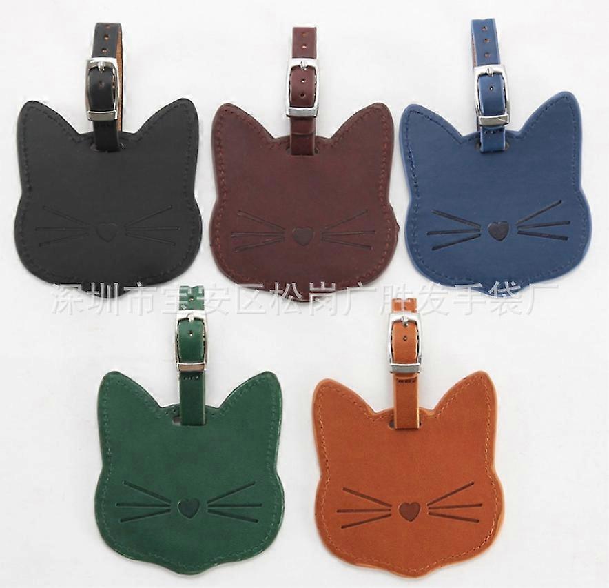 3 stuks Bagagelabel PU Lederen Reislabel Hangend Bagagelabel Reiskoffer Tag