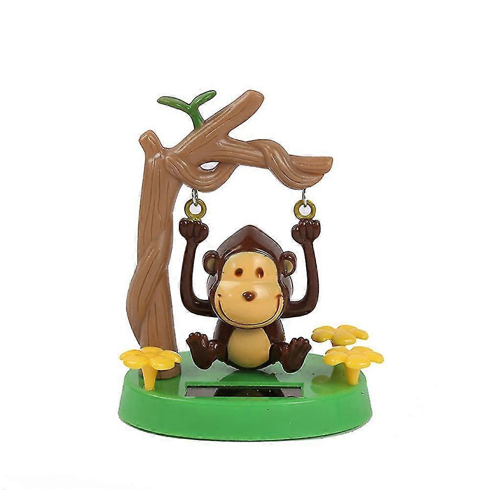 Solar Powered Cute Monkey Swinging Animated Bobble Dancer Toy Car Dashboard Décoration intérieure Dancing Toys Desktop Ornament