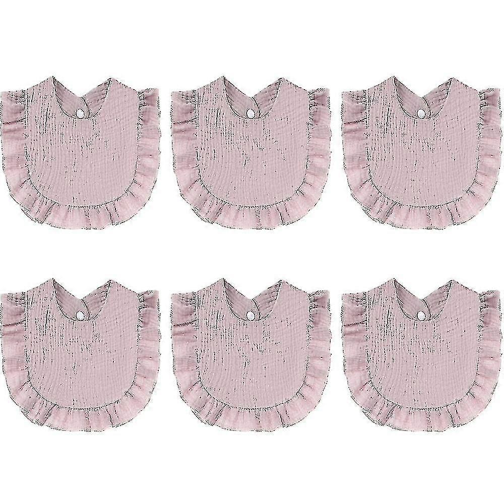 6-pack babyhaklappar i bomull