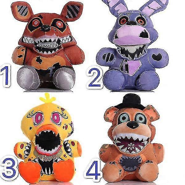 Fnaf خمس ليال في فريدي أفخم ألعاب الدب ماكر بوني تشيكا أفخم دمى محشوة هدية عيد ميلاد للأطفال
