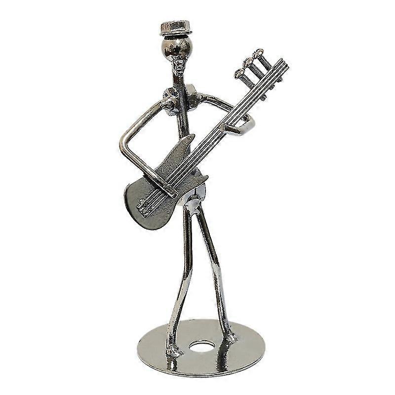 Small Iron Sculpture Metal Musician Player Collectible Figurine Hand Soldering Home Decor Art Iron Statue Crafts Gifts(8pcs-1set)