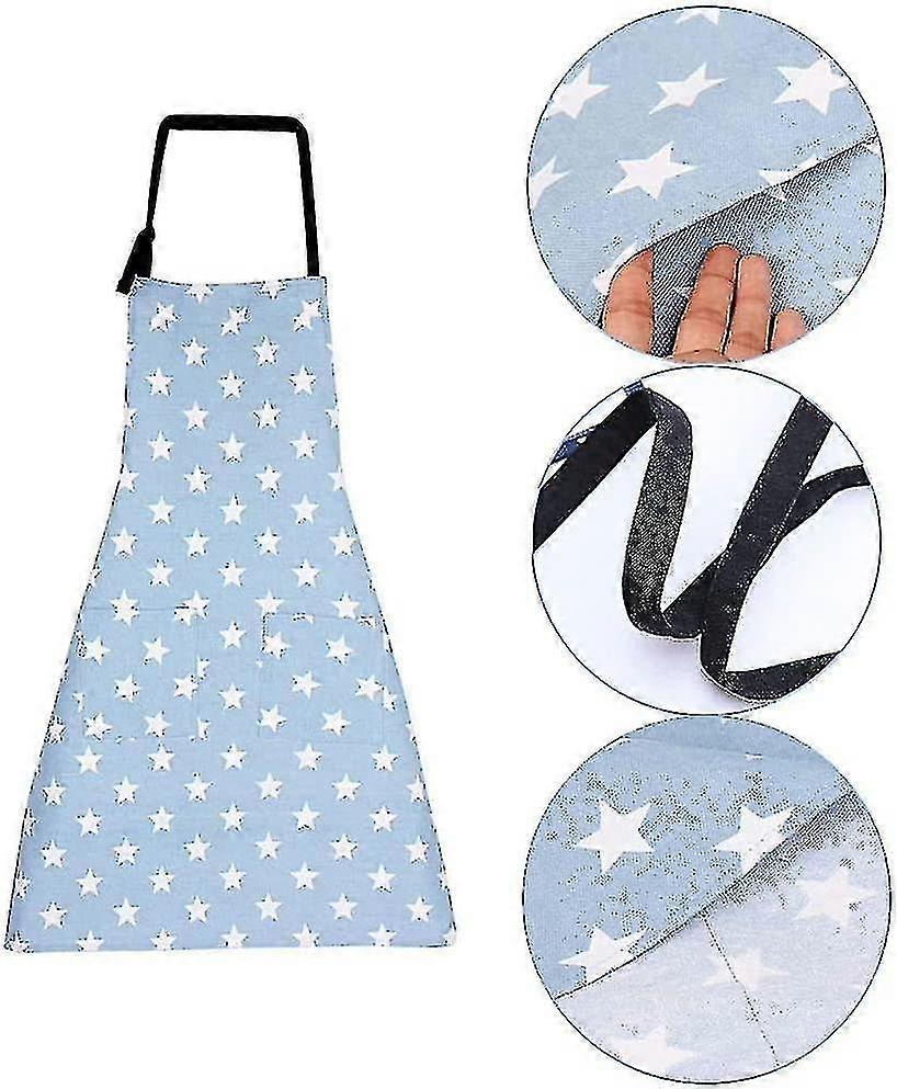 RAJRANG Kochschürze Uni-Size - Baumwollschürze Mit 3 Taschen 69x89 Cm