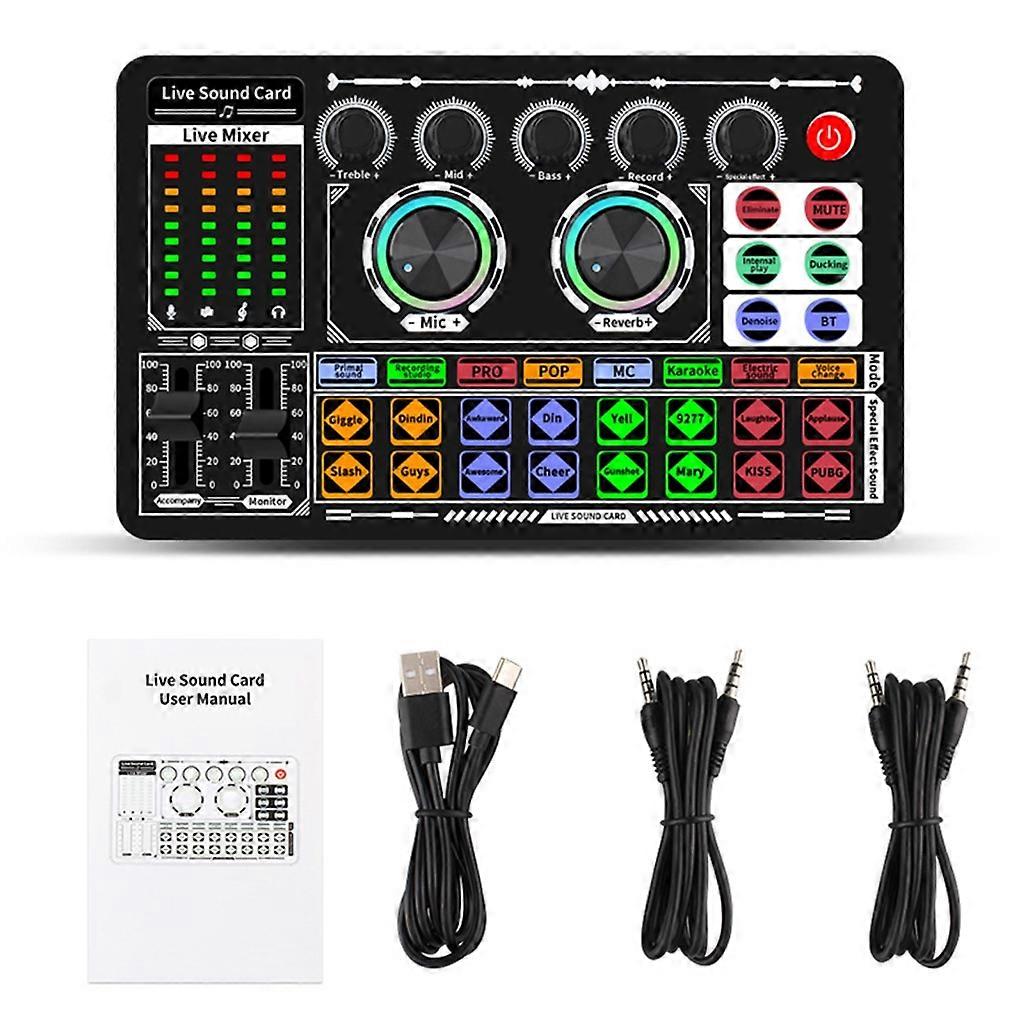 Professional Live Sound Card Sound Board Sound Mixer Board Lighting Effect