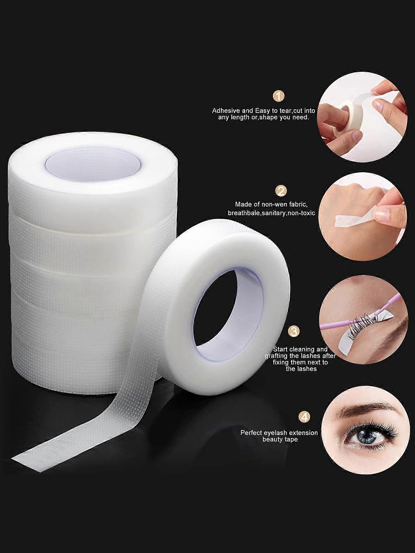4 Rolls Eyelash Tape, Breathable Micro-Porous Fabric Lash Tape, Used For Eyelash Extension Supply, 9m/Roll