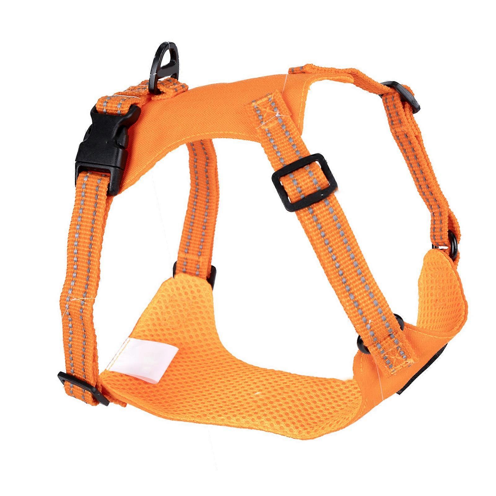 Reflective Orange Dog Vest Leash Medium-Large Adjustable M