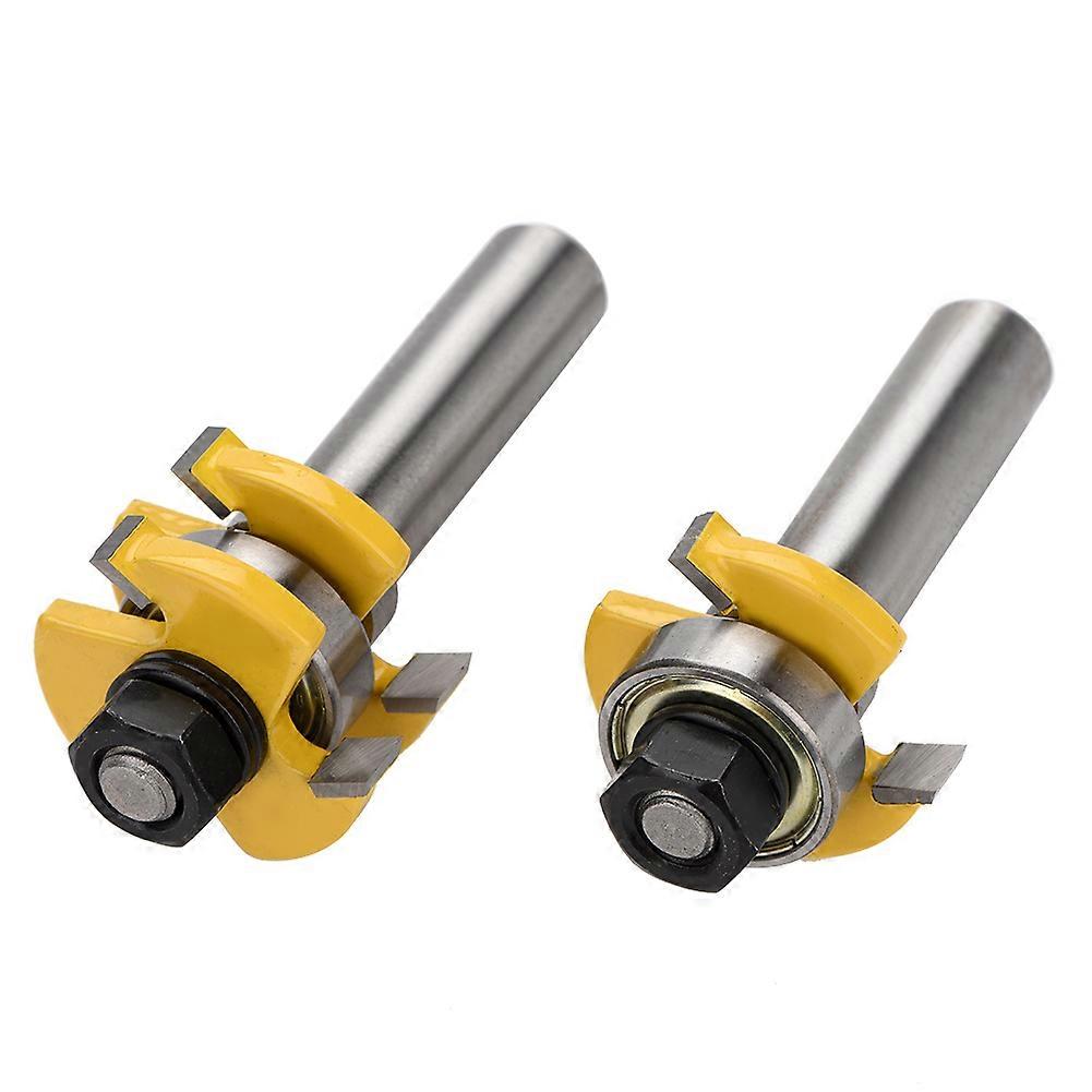 Tongue and Groove Router Bits with 3 Cutting Edges Woodworking Milling Tool(1/2in*1/4in*33mm)