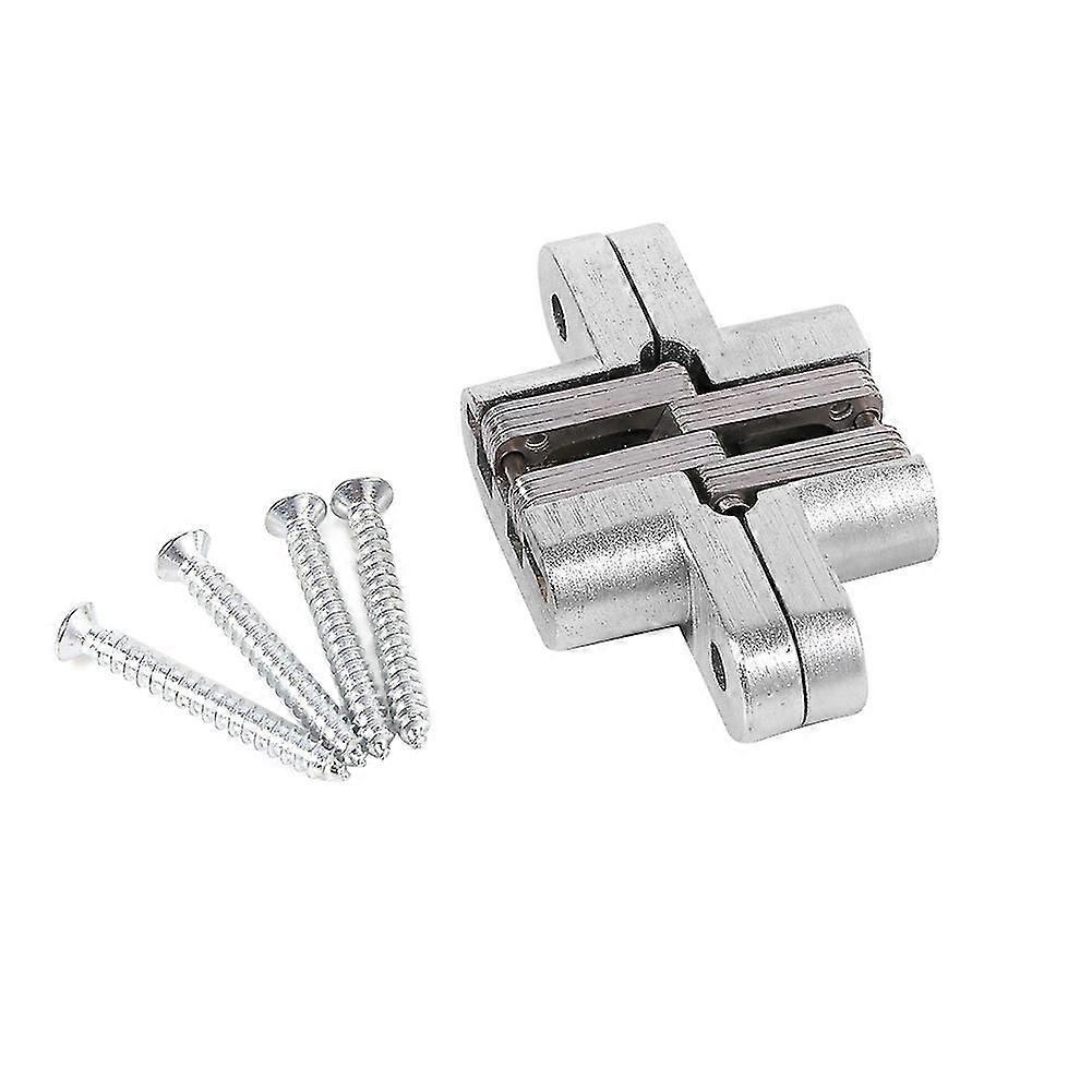 Invisible Zinc Alloy Folding Door Hinges - 180 Degree Cross Hidden Design (60.4mm)