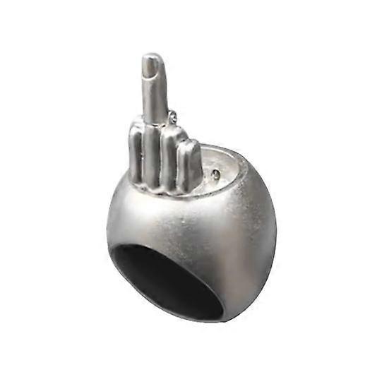 Middle Finger Popping-up Ring Rotating Middle Finger Ring Retro Personality Niche Stress