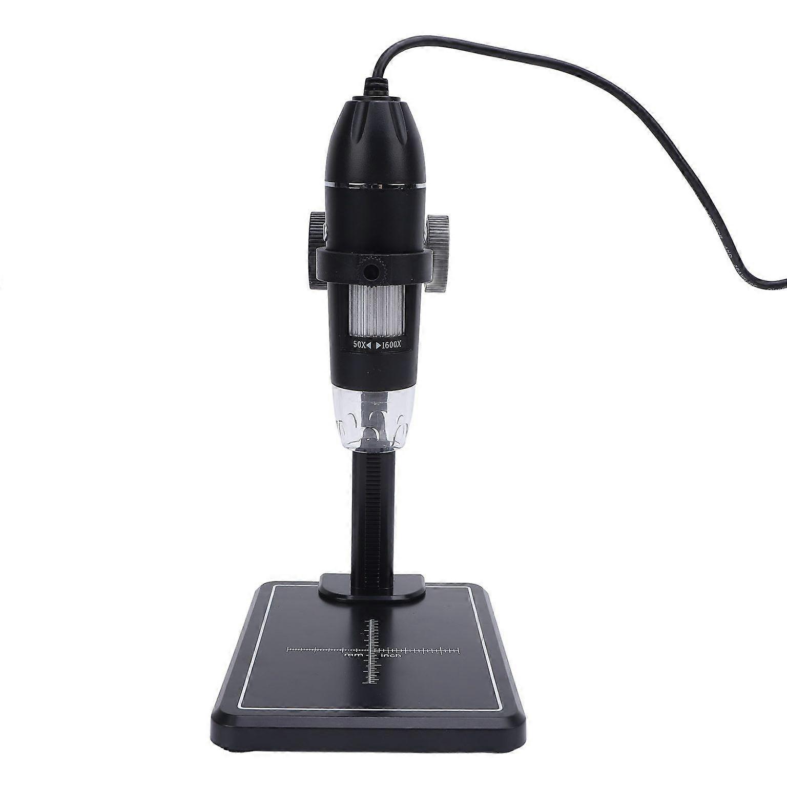 High-Power 1600x Digital Microscope with Stand and 8 LED Lights - Perfect for Detailed Observations