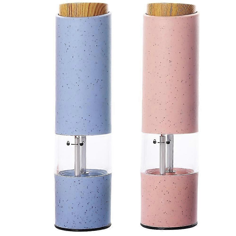 2pcs Electric Salt And Pepper Grinder Set Battery Operated Salt And Pepper Mill And Pepper Grinder,0514