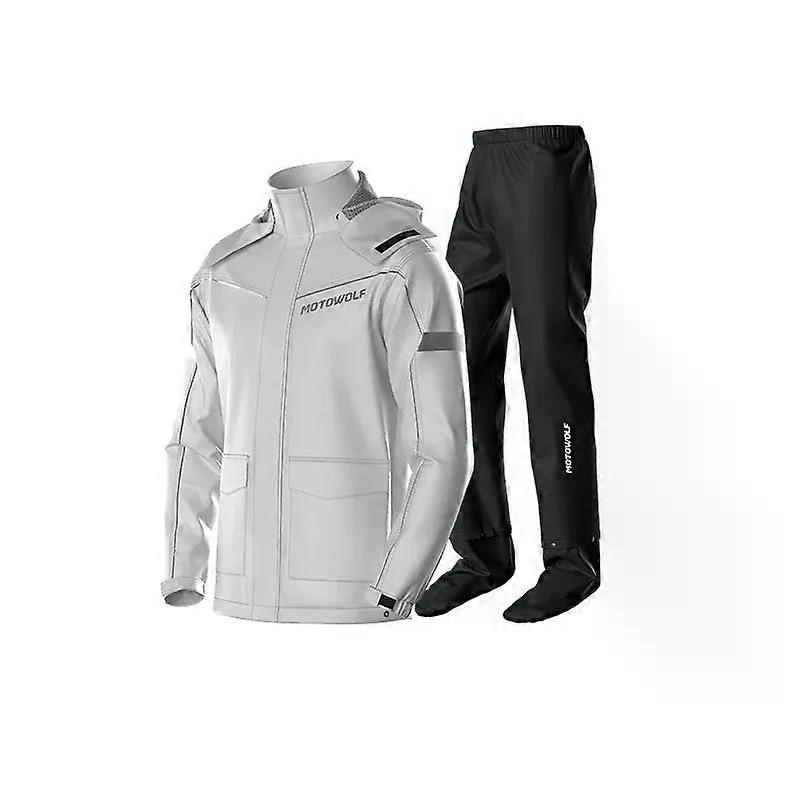 دراجة نارية Rainsuit مقاوم للماء سبليت معطف واق من المطر بدلة ركوب الدراجات سترة دراجة نارية وسراويل خفيفة الوزن قابلة للطي عاكس ضد الرياح