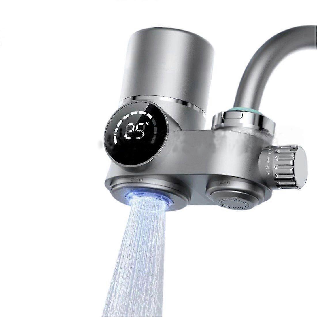 Water Filter for Sink Faucet with UV Light and Real-Time Filter Life Indicator, Reduces Lead Chlorine, Heavy Metals