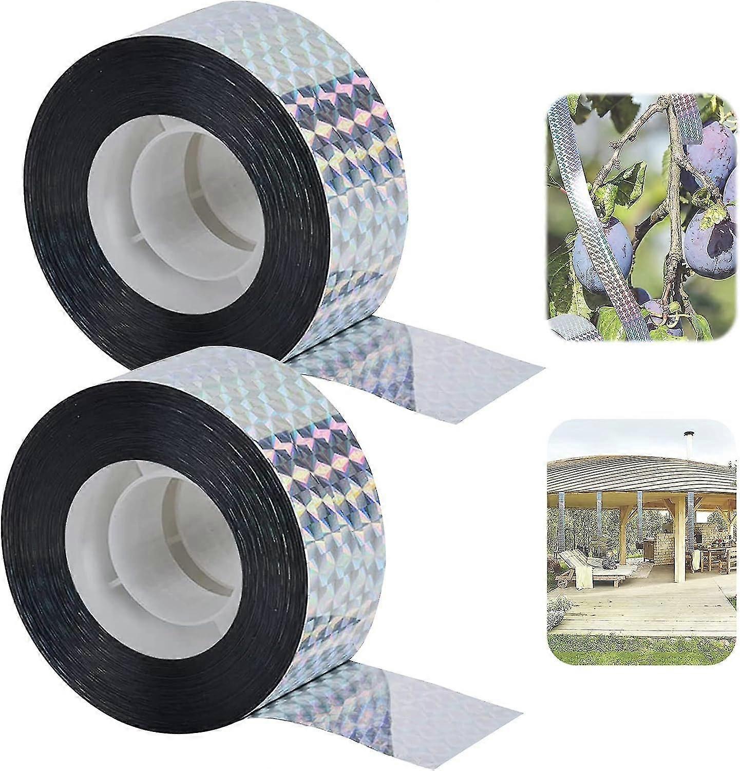 Reflective Bird Deterrent Tape, 2 Rolls Bird Repellent Tape, Pige