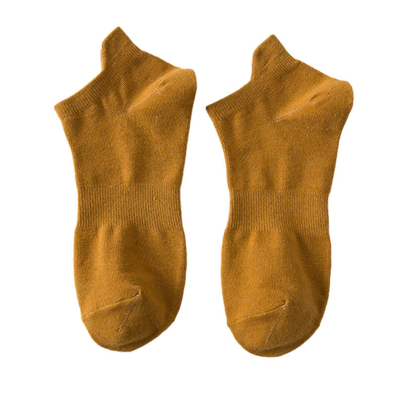 1 Pair Men Boat Socks Low-cut Shallow Cotton Solid Color High Elasticity Anti-slip Soft Sweat-absorption Anti-shrink Sports Short Invisible Socks