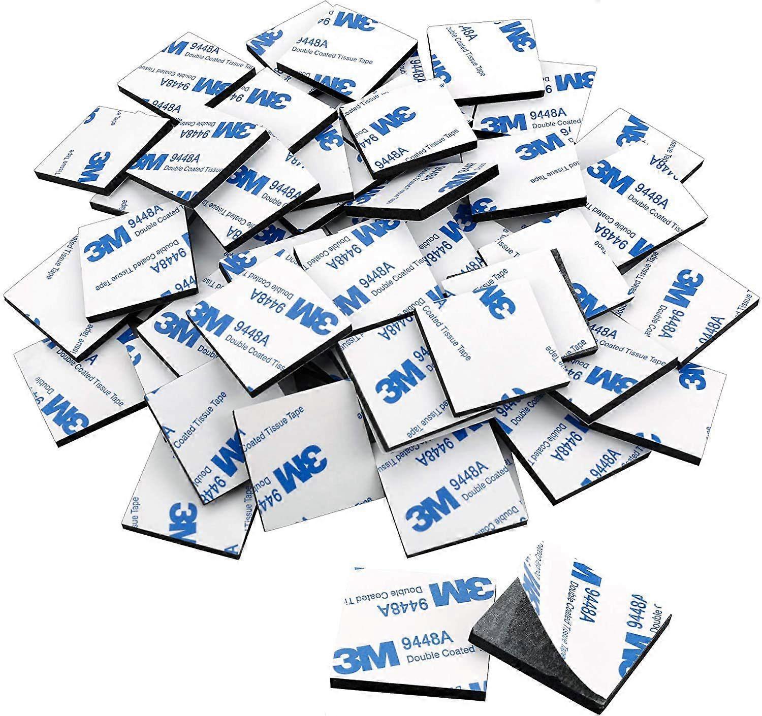 60 حزمة مربع مزدوج الوجهين رغوة الشريط قوي وسادة تصاعد لاصق الشريط (أسود)