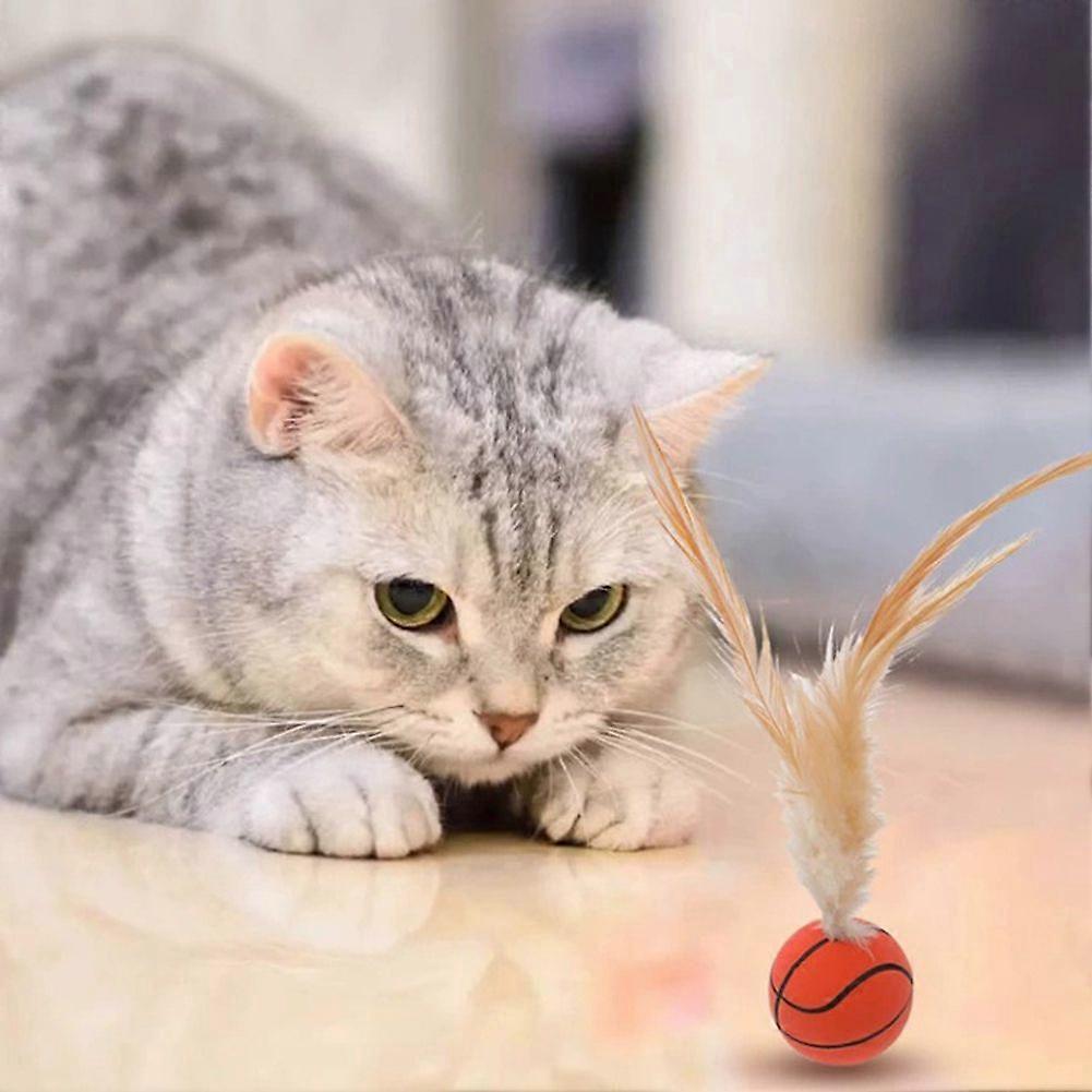 CHICHIPAWS 3-Piece Interactive Cat Toy Set - Fluffy Tail Ball & Wand Toys For Indoor Cats