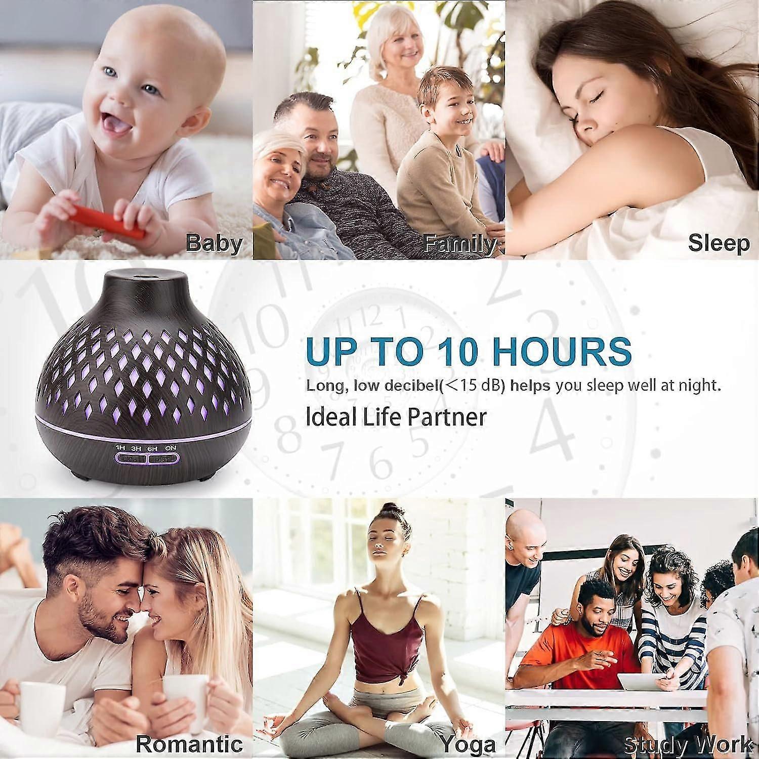 Essential Oil Diffuser, Air Humidifier, Dark Brown