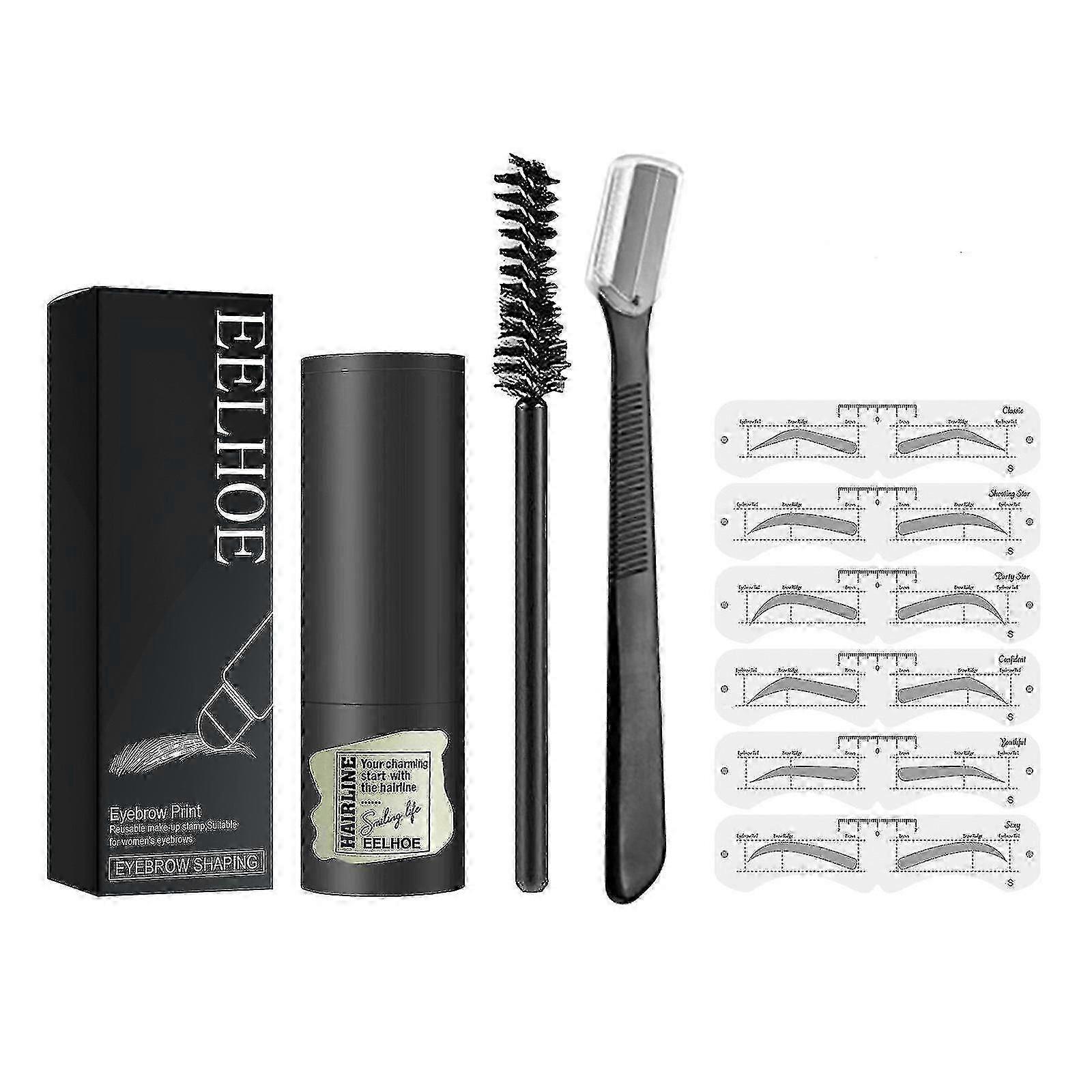Wenkbrauw Set Natuurlijke Haarlijn Poeder Snelle Wenkbrauw Kaart Lazy Natuurlijke Wenkbrauw Make-up